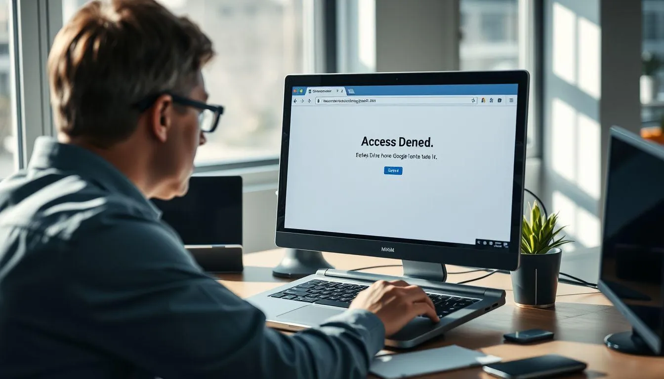Pengertian Akses Ditolak di Google Drive (c) Ilustrasi AI