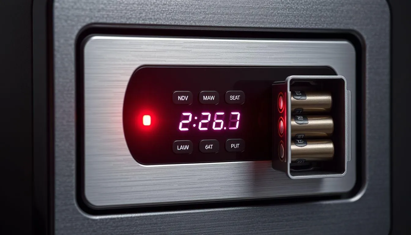 Mengganti Baterai pada Brankas Digital (c) Ilustrasi AI