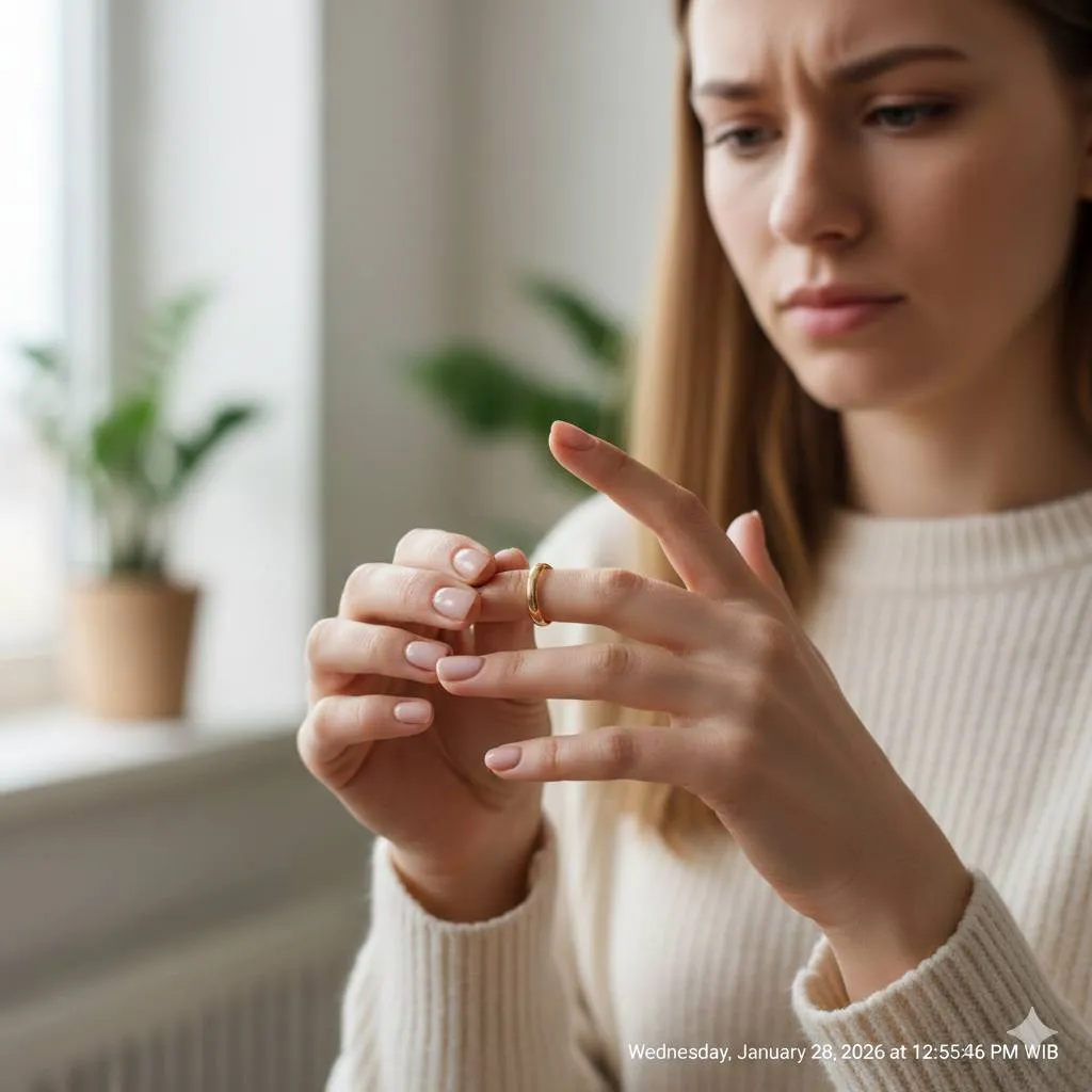 Metode Menggunakan Pelicin untuk Membuka Cincin (c) Ilustrasi AI