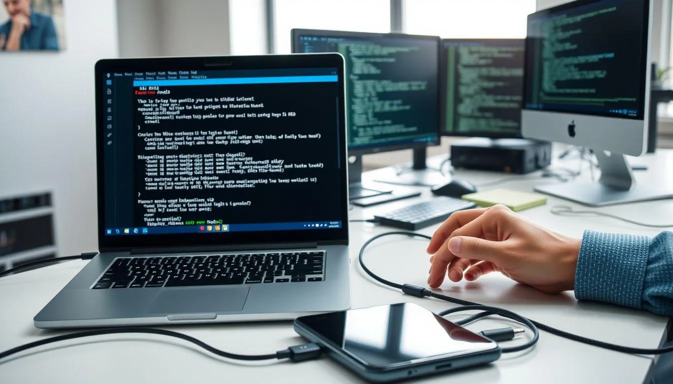 Menggunakan ADB (Android Debug Bridge) untuk Pengguna Mahir (c) Ilustrasi AI