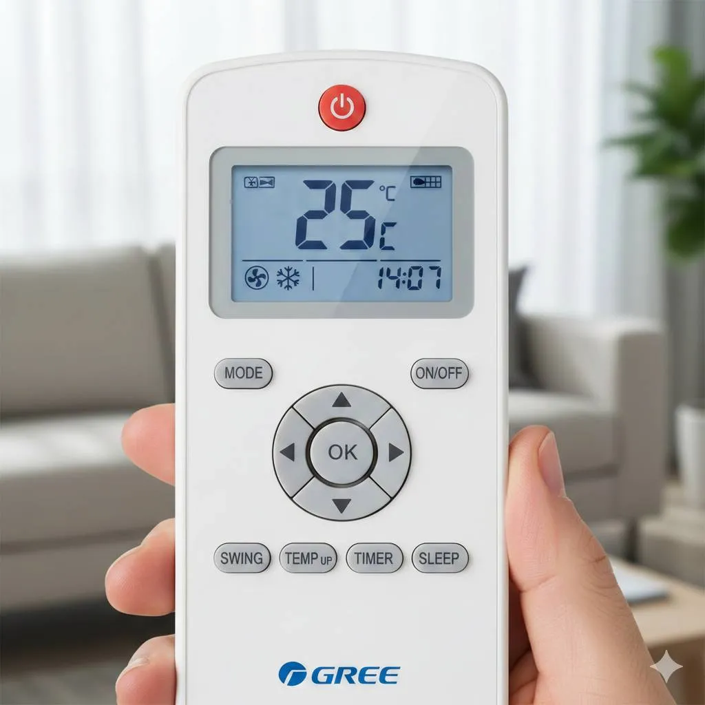 Tanda-Tanda Remote AC Gree Terkunci (c) Ilustrasi AI