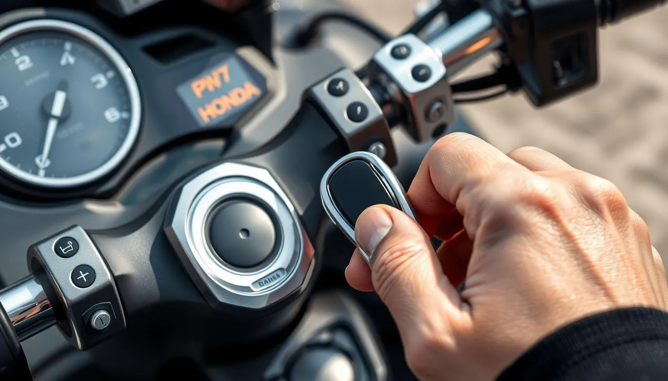 Cara Membuka Kunci Stang Motor Scoopy Remote dengan Smart Key (c) Ilustrasi AI