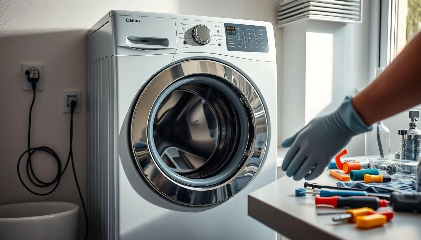 Persiapan Sebelum Membuka Mesin Cuci (c) Ilustrasi AI