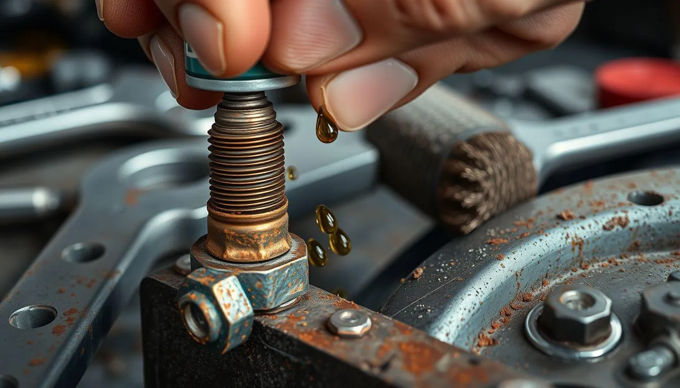 Cara Membuka Mur yang Dol dengan Pelumas (c) Ilustrasi AI