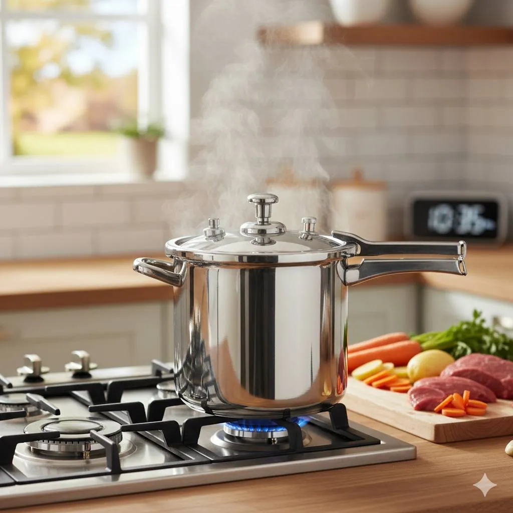 Cara Membuka Panci Presto yang Terkunci dengan Metode Pelepasan Tekanan (c) Ilustrasi AI