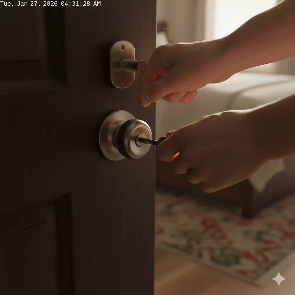 Memahami Jenis Kunci Pintu Kamar (c) Ilustrasi AI