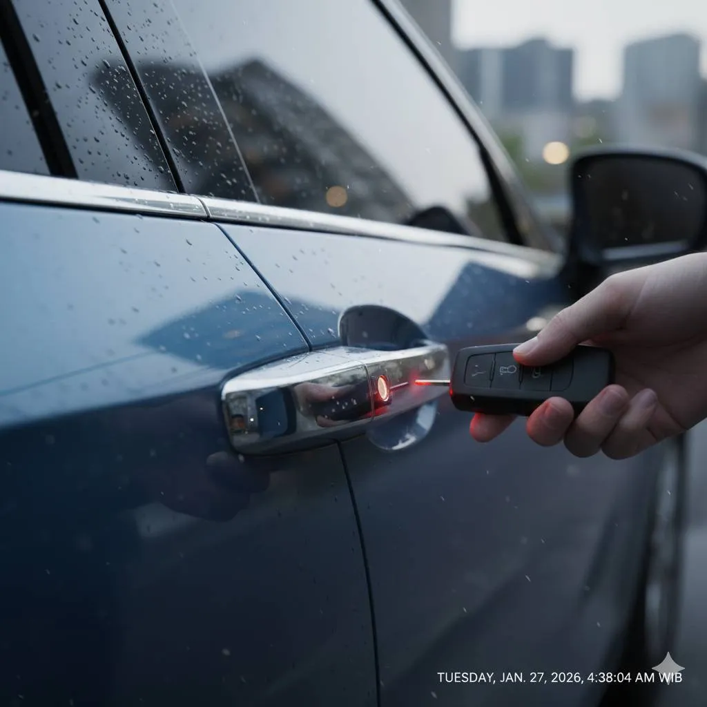 Penyebab Pintu Mobil Terkunci dari Dalam (c) Ilustrasi AI