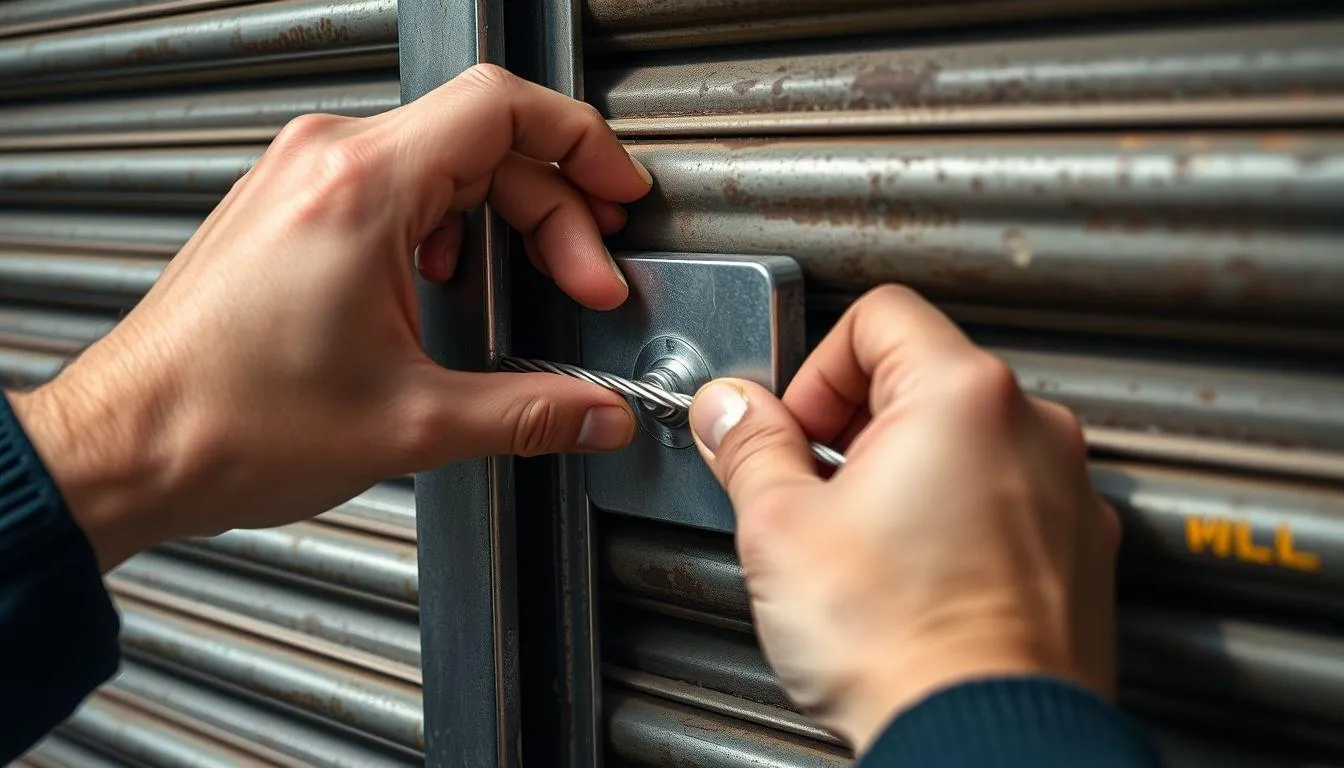 Metode Menggunakan Kawat untuk Membuka Kunci Rolling Door (c) Ilustrasi AI