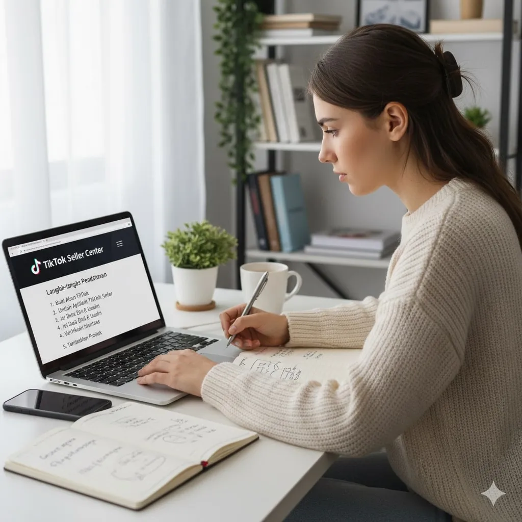 Langkah-langkah Pendaftaran TikTok Seller Center (c) Ilustrasi AI