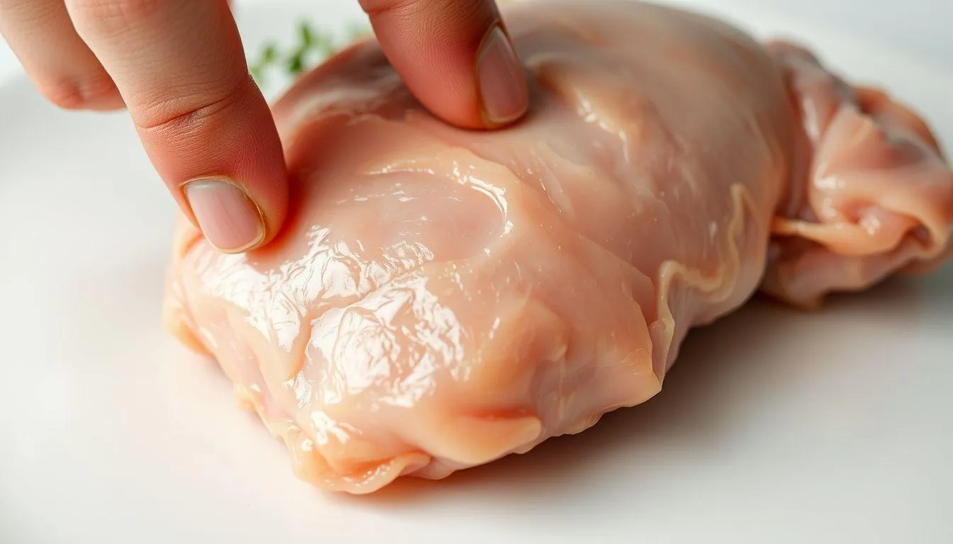 Menguji Tekstur dan Konsistensi Daging Ayam (c) Ilustrasi AI