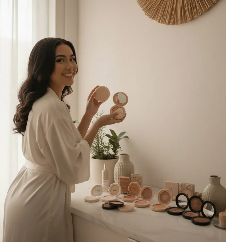 Teknik Memilih Shade Bedak yang Tepat (c) Ilustrasi AI