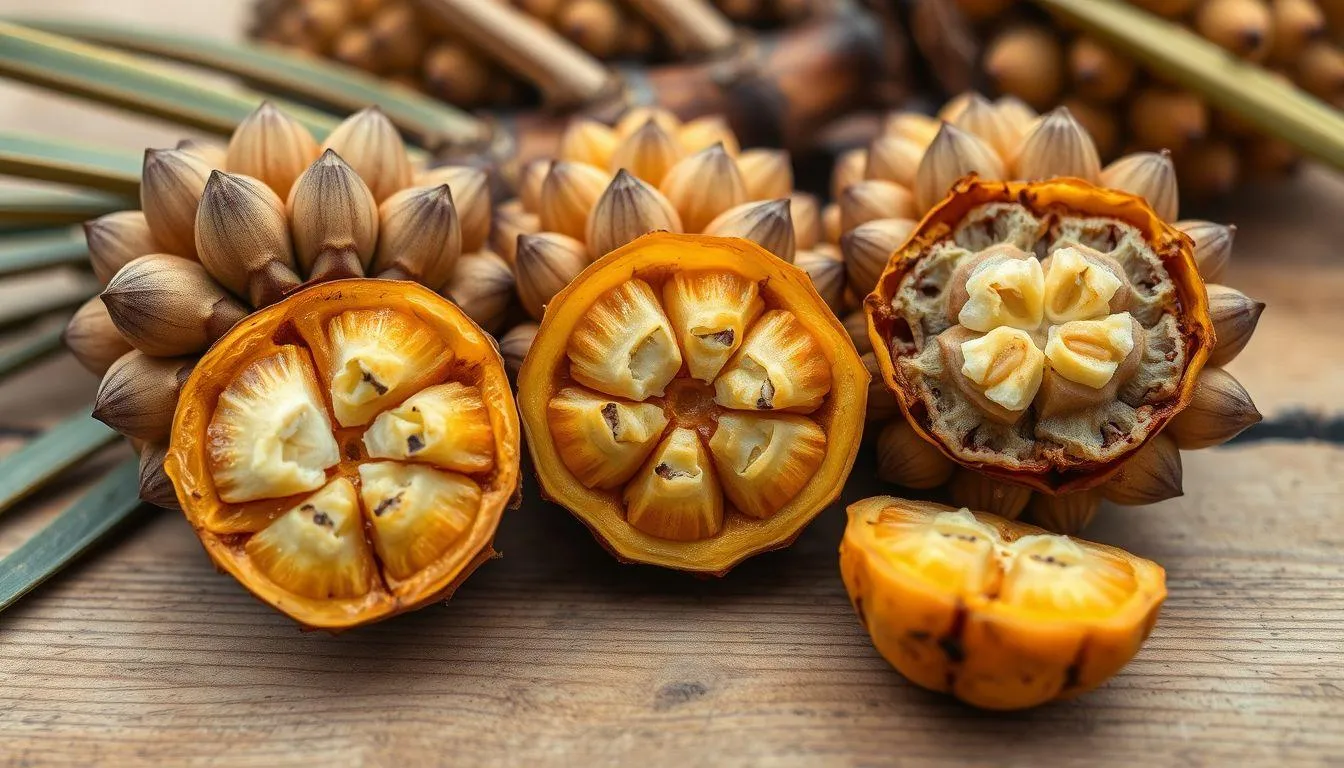 Perbedaan Brondolan dari Varietas Dura, Pisifera, dan Tenera (c) Ilustrasi AI