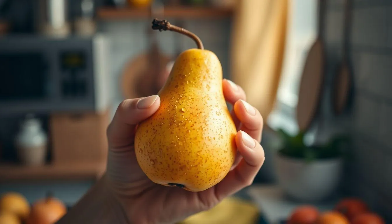 Cium Aroma Khas Buah Pir (c) Ilustrasi AI