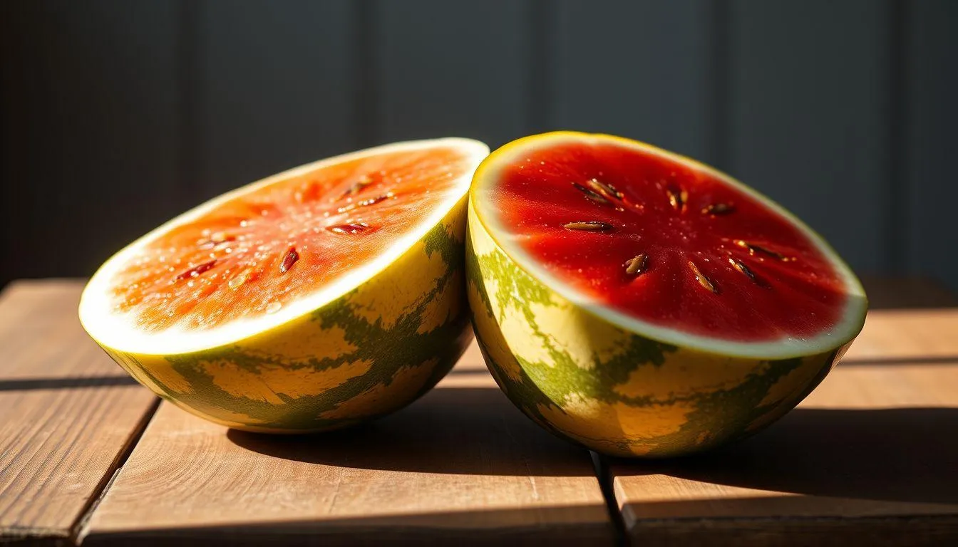 Perbedaan Semangka Merah dan Kuning (c) Ilustrasi AI