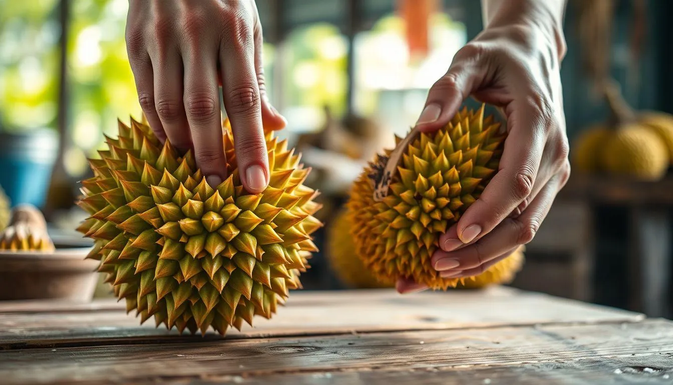 Teknik Menguji Kematangan Durian (c) Ilustrasi AI