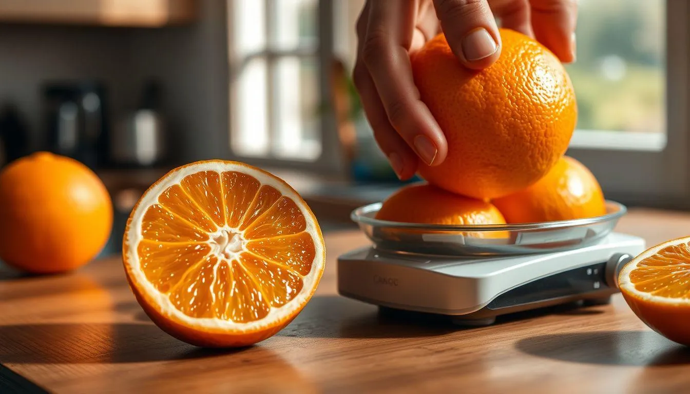 Menimbang Berat dan Memeriksa Kepadatan Jeruk (c) Ilustrasi AI