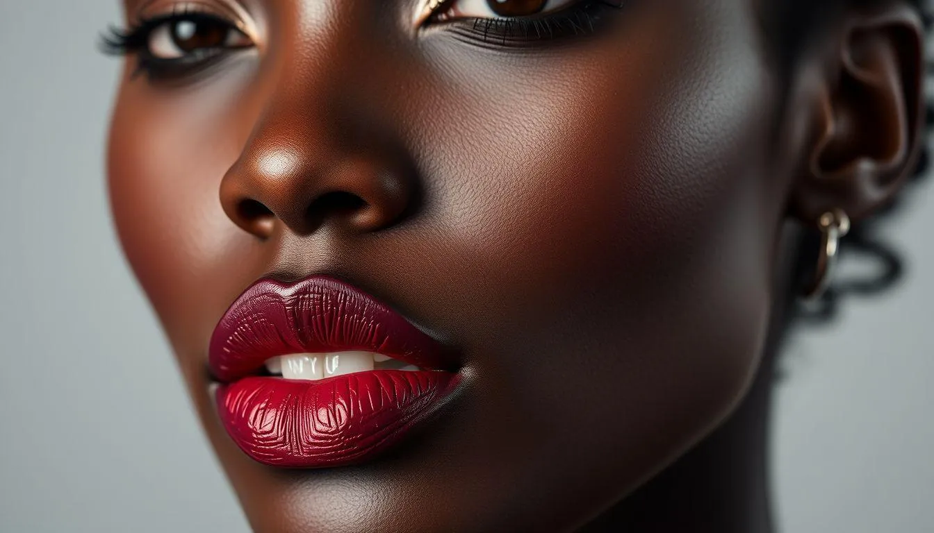 Warna Lipstik untuk Kulit Gelap (c) Ilustrasi AI