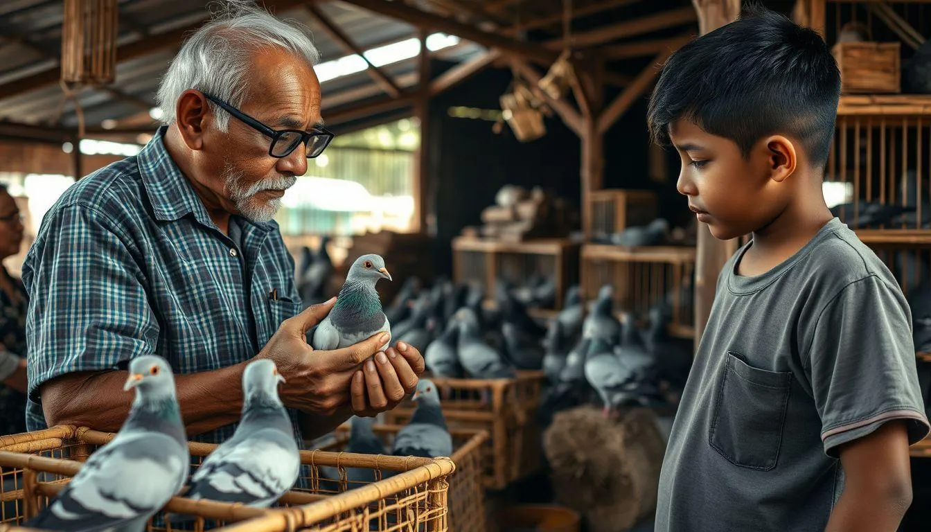 Tips Memilih Merpati Kolong di Pasar untuk Pemula (c) Ilustrasi AI