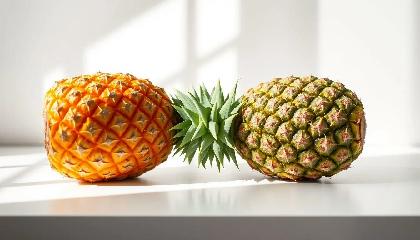 Perbedaan Nanas Matang dan Mentah (c) Ilustrasi AI