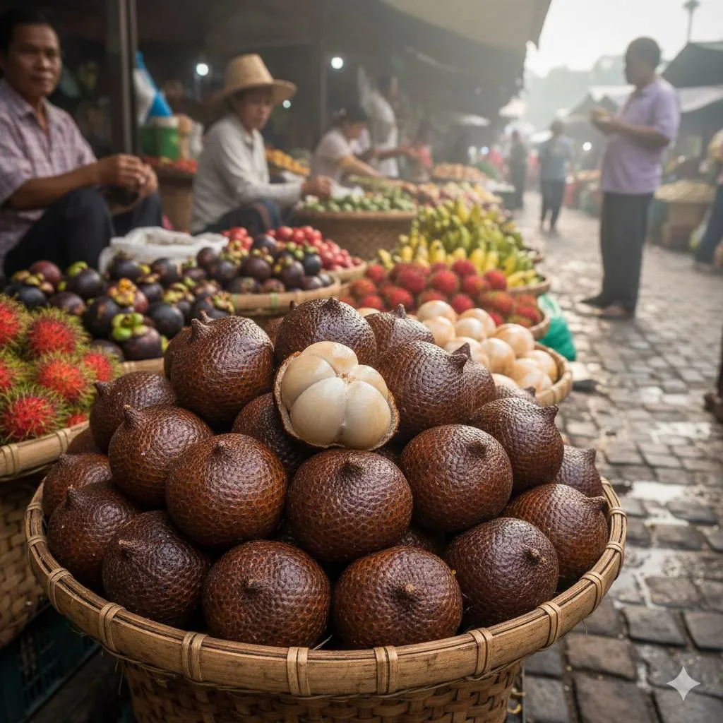 Tips Praktis Berbelanja Salak di Pasar (c) Ilustrasi AI
