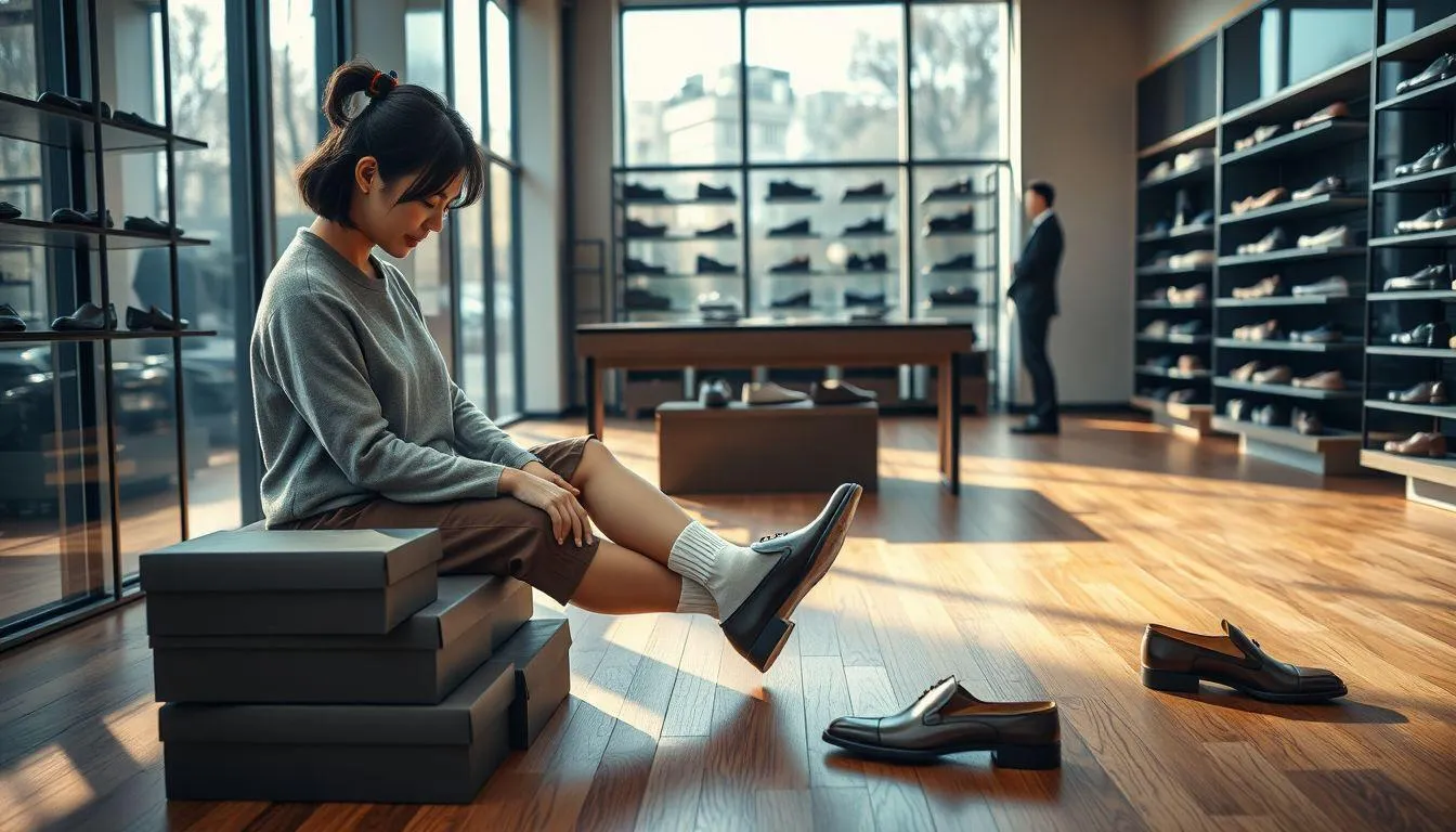 Tips Memilih Ukuran Sepatu di Toko Offline (c) Ilustrasi AI