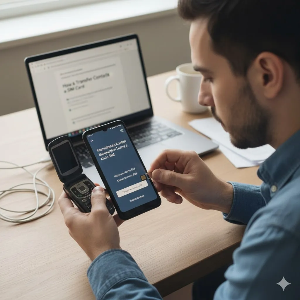 2. Cara Memindahkan Kontak Menggunakan Kartu SIM (c) Ilustrasi AI