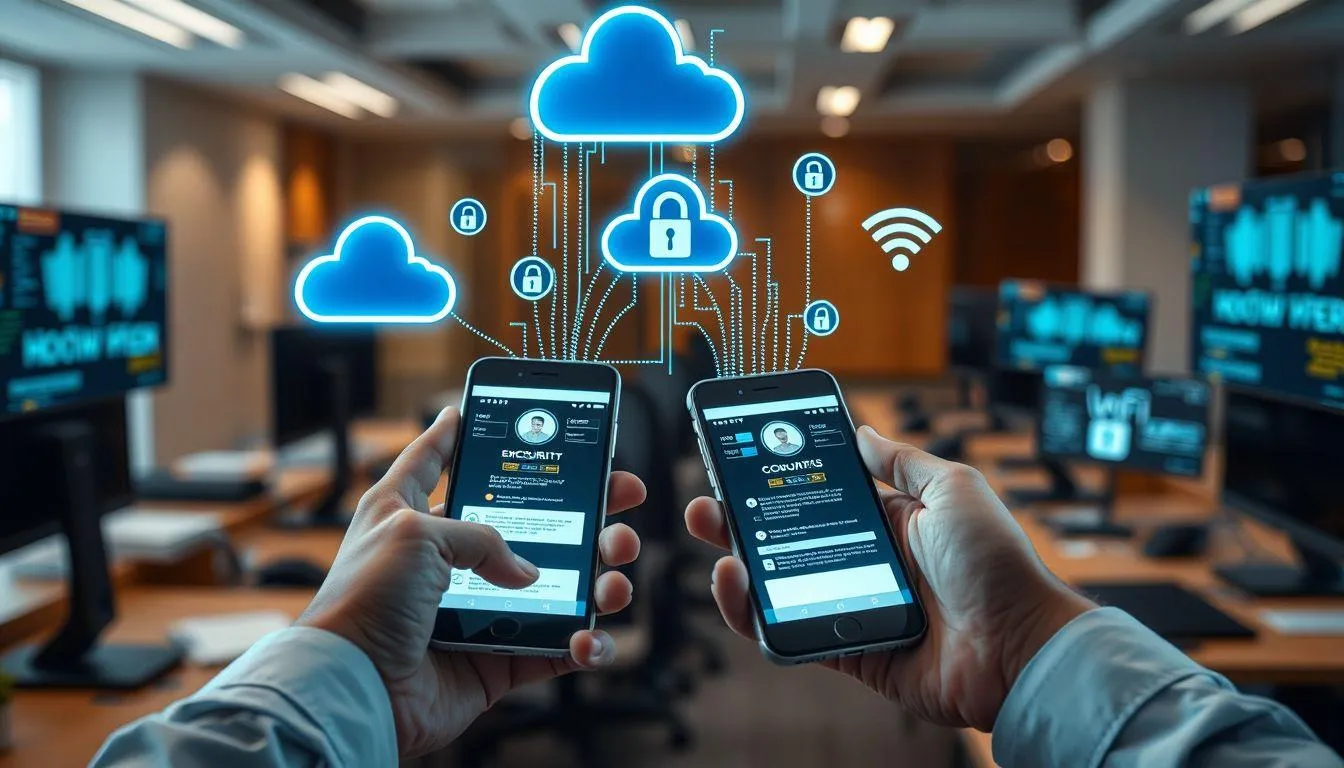 Keamanan Data Saat Transfer Kontak (c) Ilustrasi AI