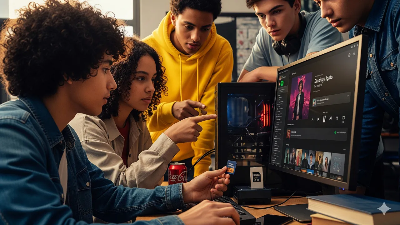 Pengertian dan Manfaat Memindahkan Lagu Spotify ke SD Card (c) Ilustrasi AI