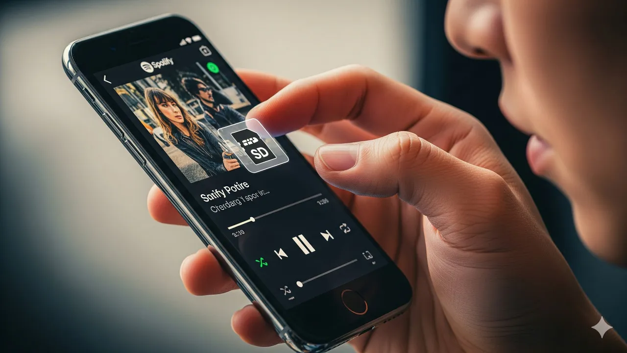Cara Memindahkan Lagu Spotify ke SD Card di iPhone (c) Ilustrasi AI