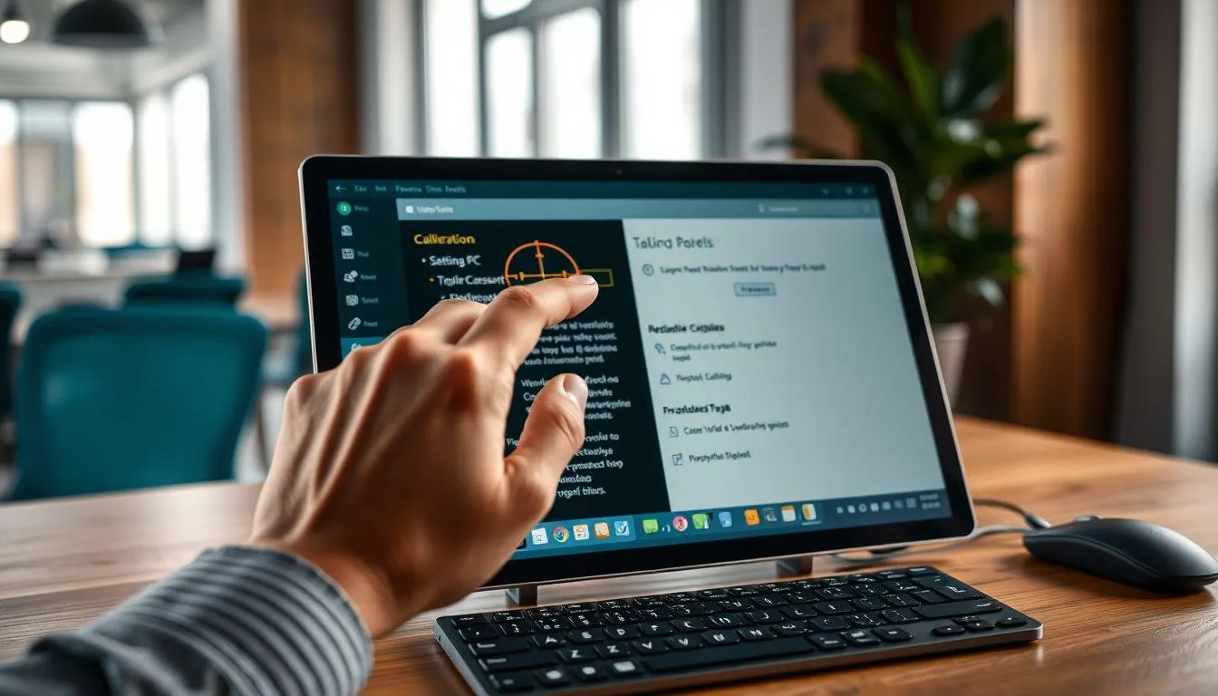 Melakukan Kalibrasi Layar Sentuh (c) Ilustrasi AI