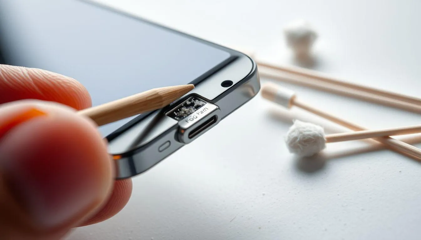 Bersihkan Port Charger HP (c) Ilustrasi AI