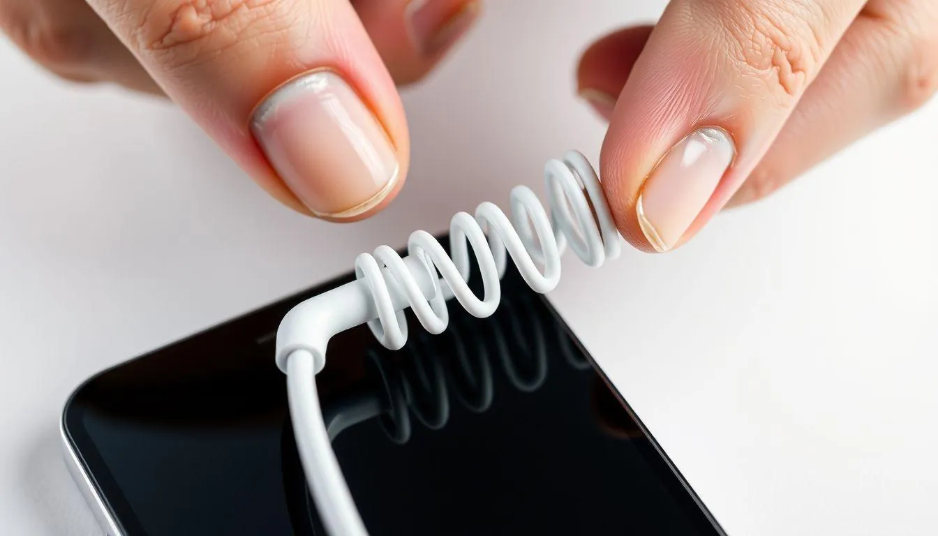 Menggunakan Pelindung Kabel Spiral (c) Ilustrasi AI