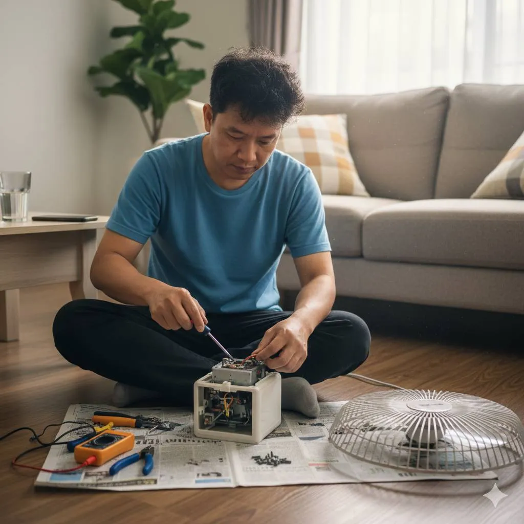 Penyebab Umum Kipas Angin Tidak Berputar  (c) Ilustrasi AI