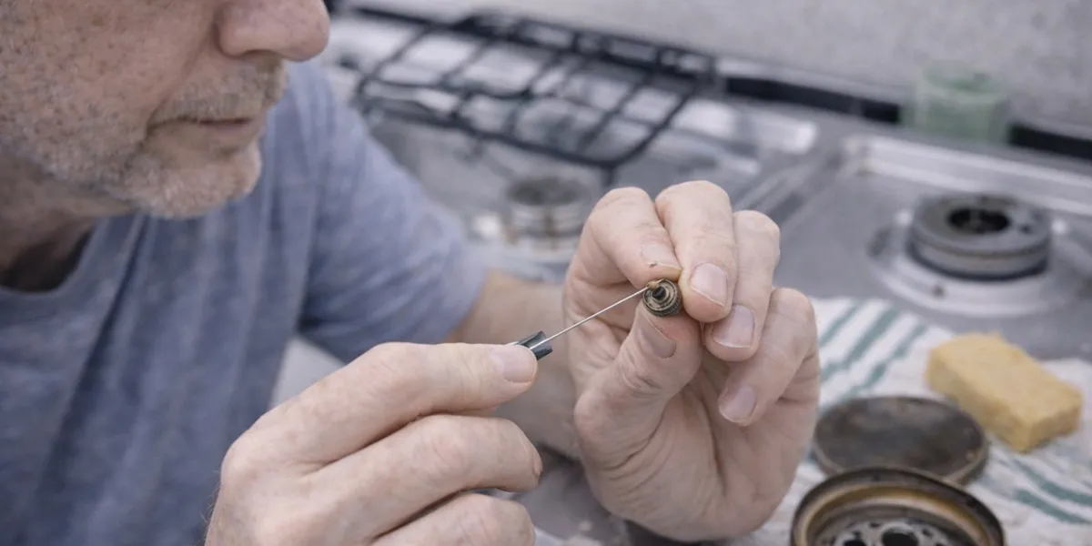 2. Membersihkan Spuyer yang Kotor atau Tersumbat (c) Ilustrasi AI