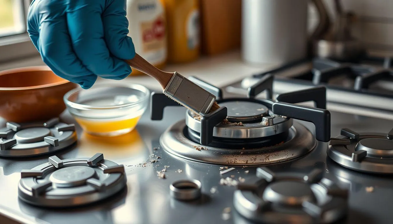 1. Membersihkan Burner atau Corong Api yang Tersumbat (c) Ilustrasi AI