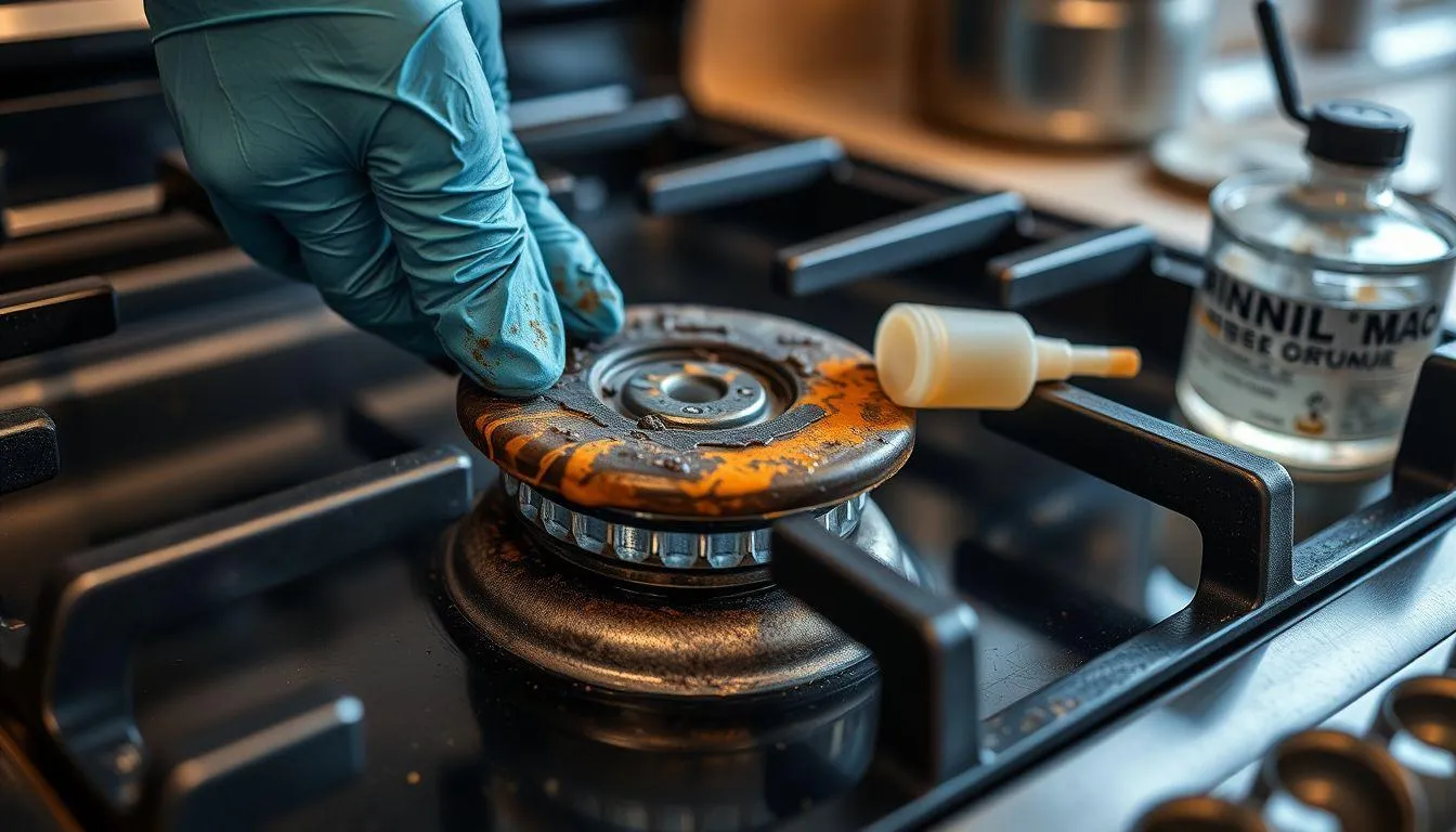 1. Membersihkan Corong Api atau Burner yang Tersumbat (c) Ilustrasi AI