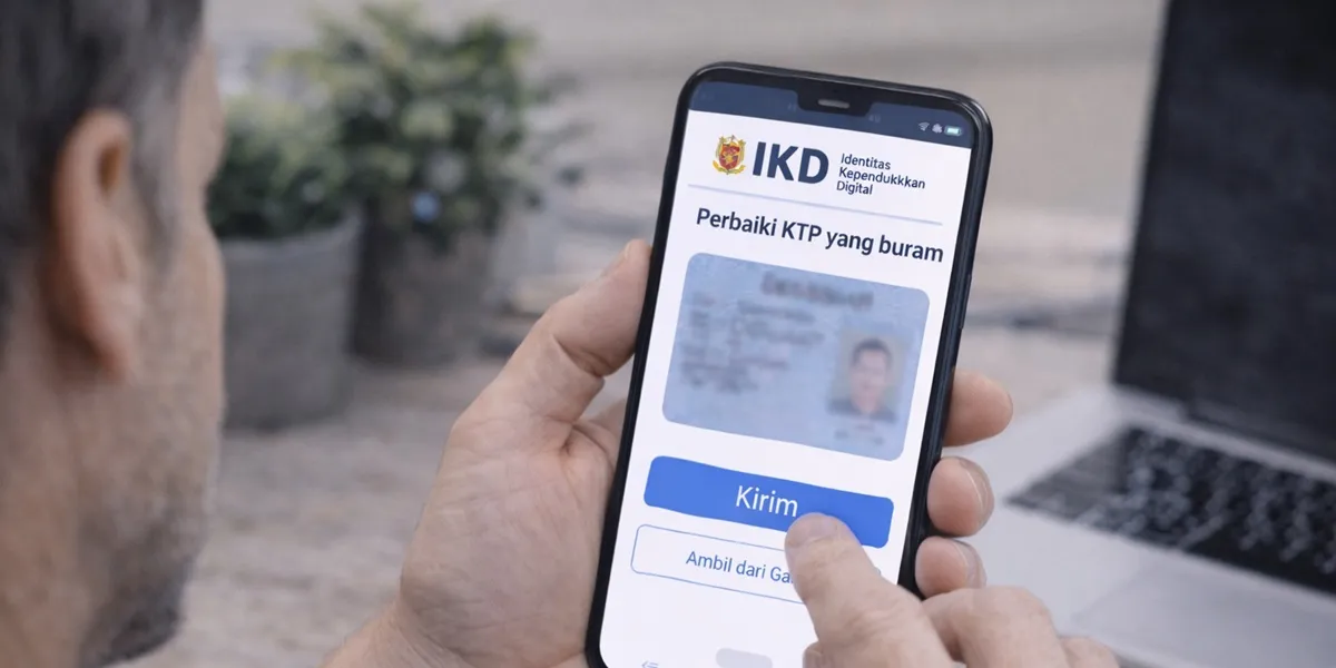 5. Cara Memperbaiki KTP yang Buram Melalui Aplikasi IKD (c) Ilustrasi AI