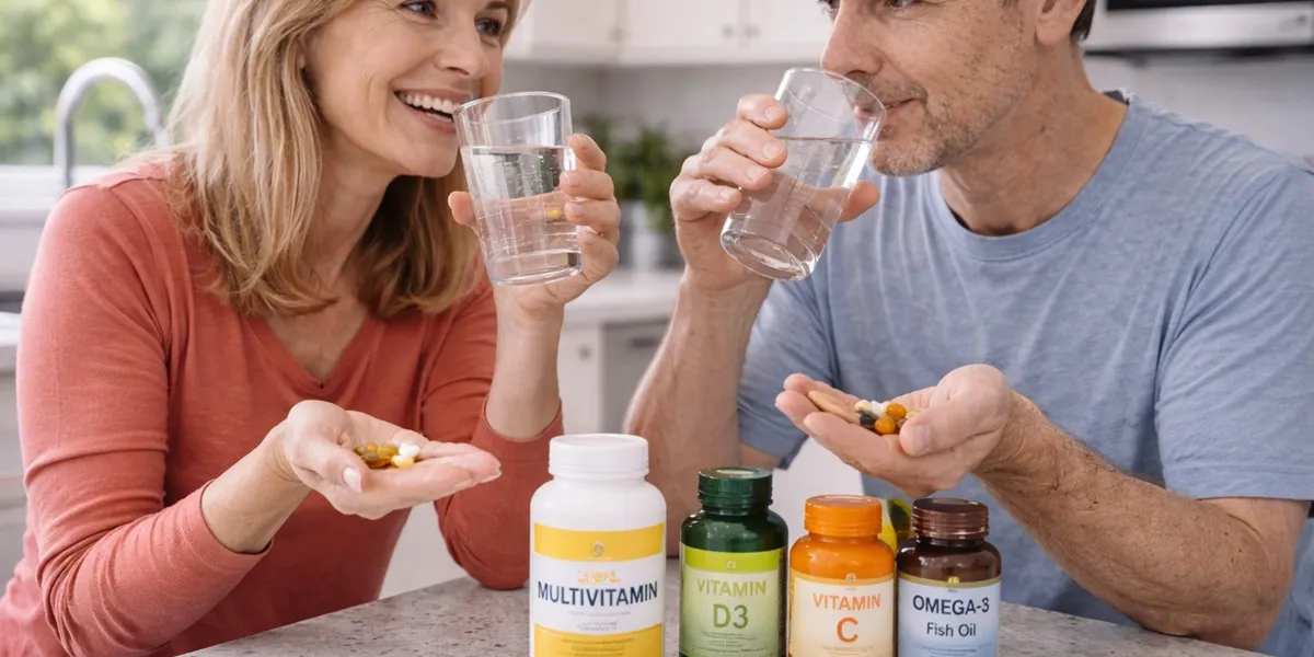 2. Mengonsumsi Vitamin dan Mineral Penting (c) Ilustrasi AI