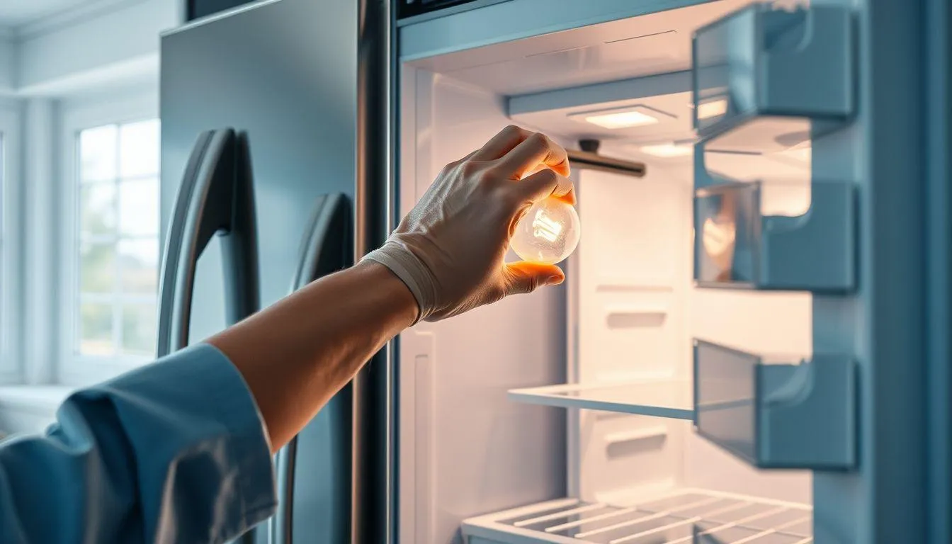 2. Mengecek Kondisi Lampu Kulkas (c) Ilustrasi AI