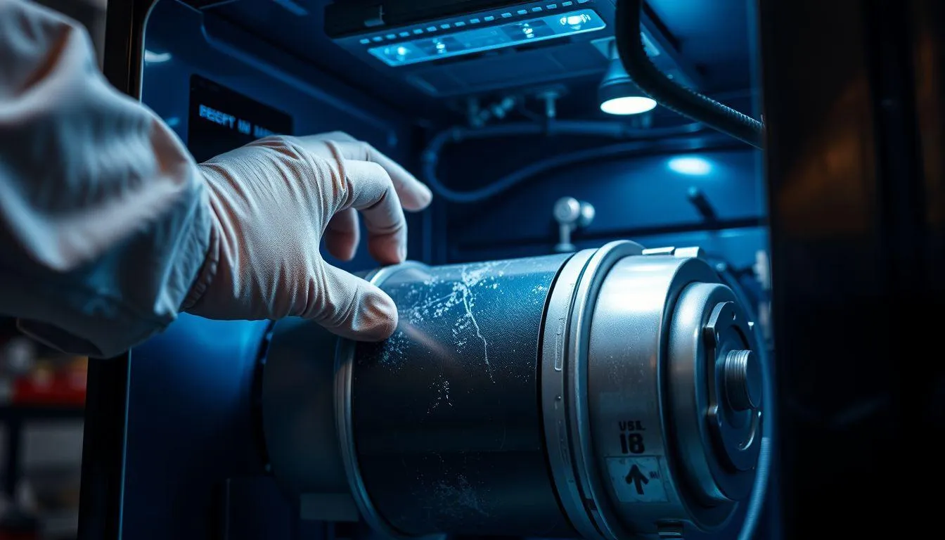 3. Memeriksa Tabung Kompresor (c) Ilustrasi AI