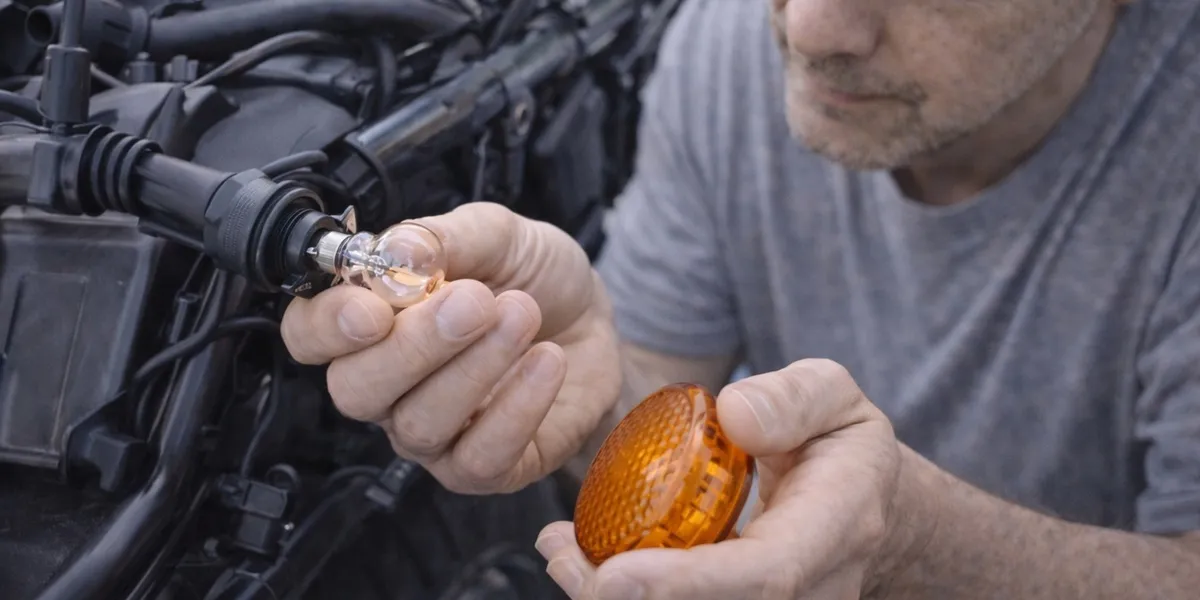 2. Cara Memperbaiki Lampu Sein Motor Mati Total dengan Mengganti Bohlam (c) Ilustrasi AI