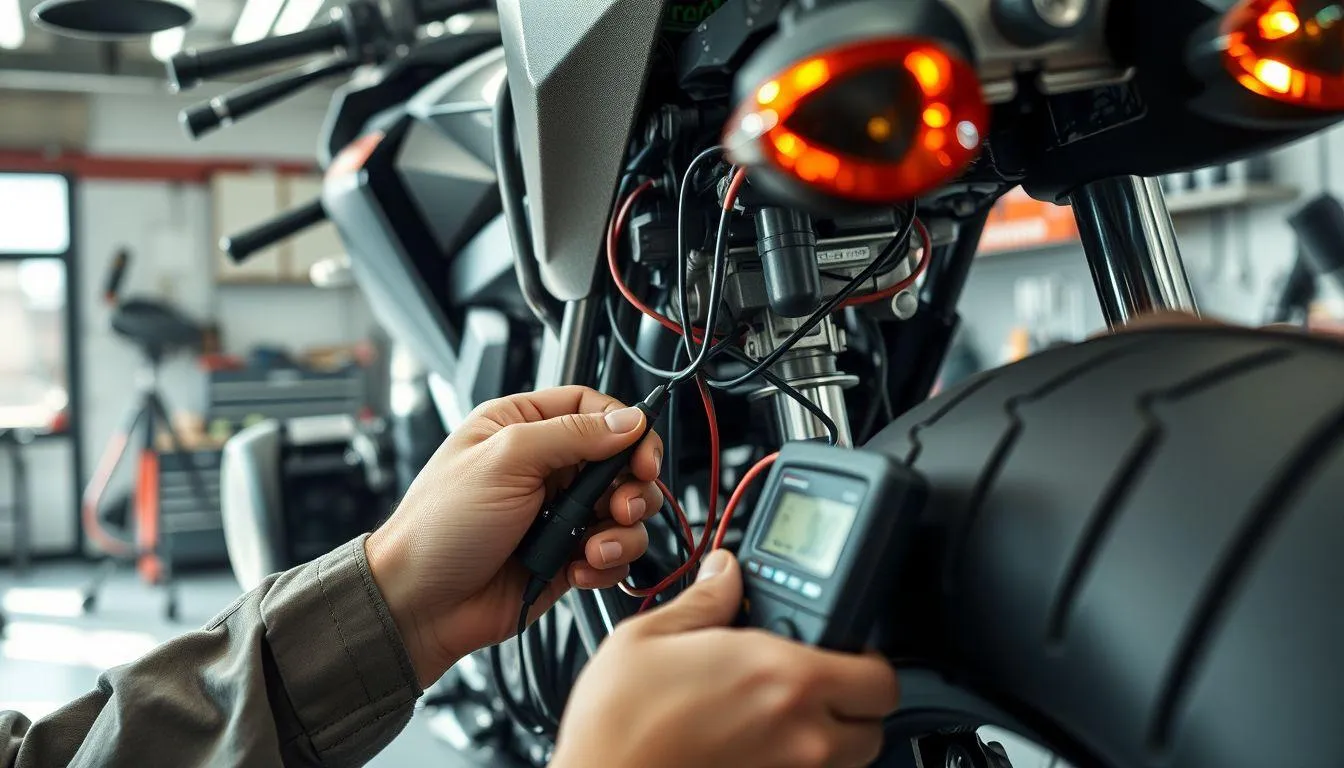 7. Cara Memperbaiki Lampu Sein Motor Mati Total dengan Memeriksa Sistem Kelistrikan (c) Ilustrasi AI