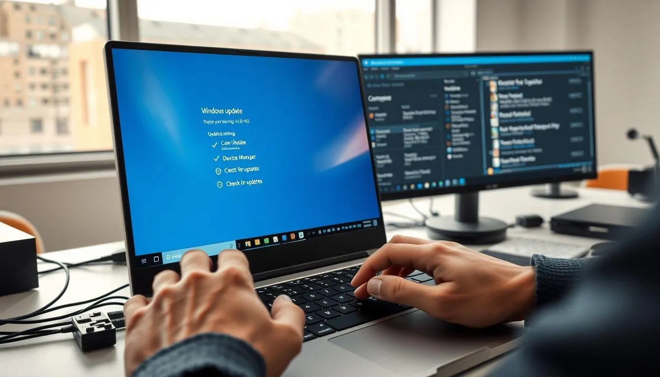 4. Memperbarui Sistem Operasi dan Driver (c) Ilustrasi AI