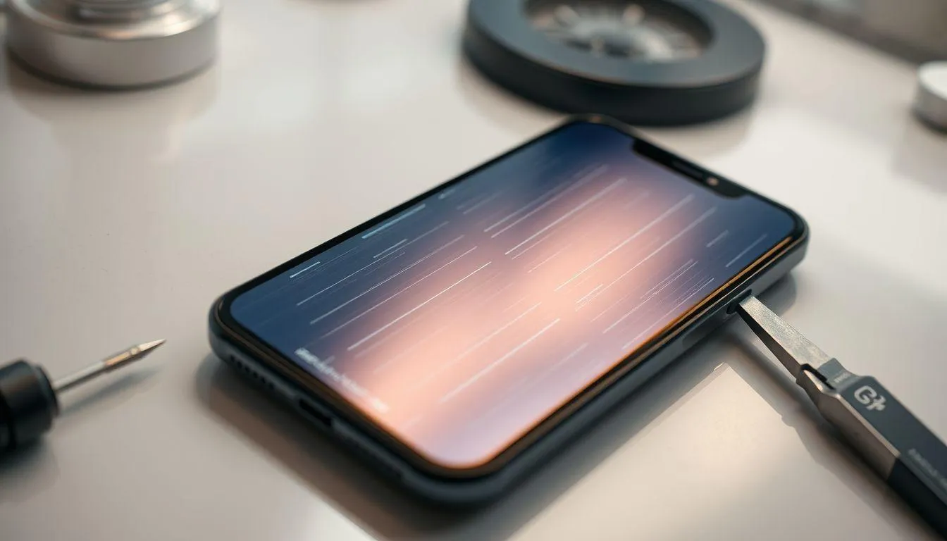 Penyebab Umum LCD HP Bergaris (c) Ilustrasi AI