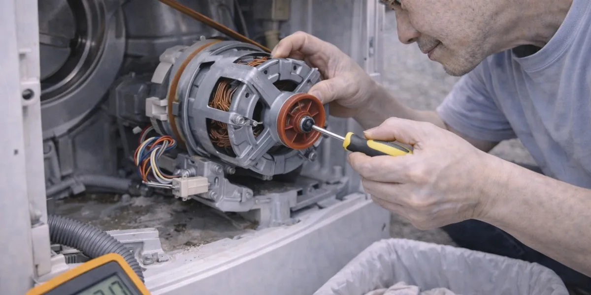 5. Memeriksa dan Memperbaiki Dinamo Pengering (c) Ilustrasi AI