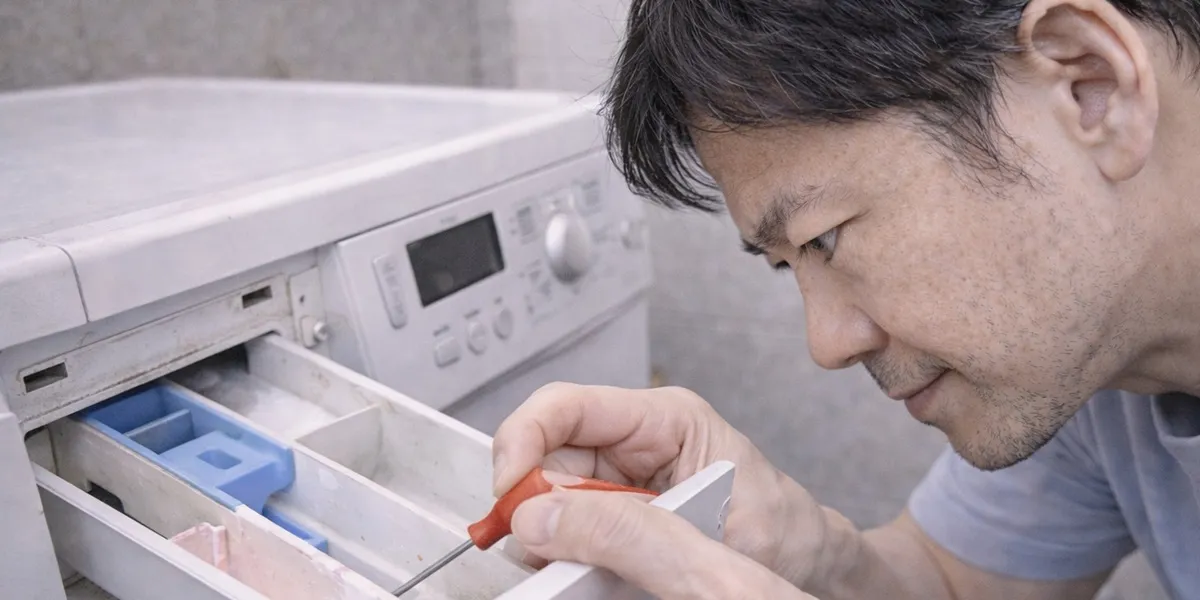 4. Memperbaiki Masalah pada Laci Deterjen (c) Ilustrasi AI