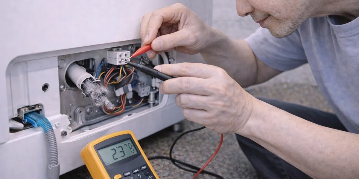 5. Cara Memperbaiki Mesin Cuci Pengering dengan Memeriksa Kabel dan Koneksi Listrik (c) Ilustrasi AI