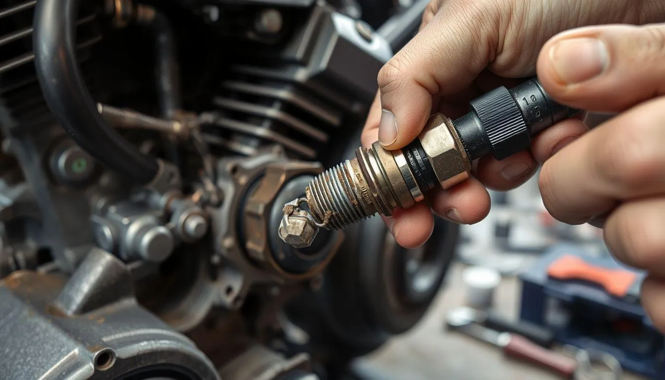 2. Membersihkan atau Mengganti Busi (c) Ilustrasi AI