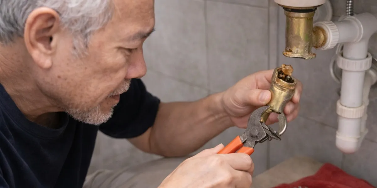 Memperbaiki Katup Pembuangan yang Rusak (c) Ilustrasi AI