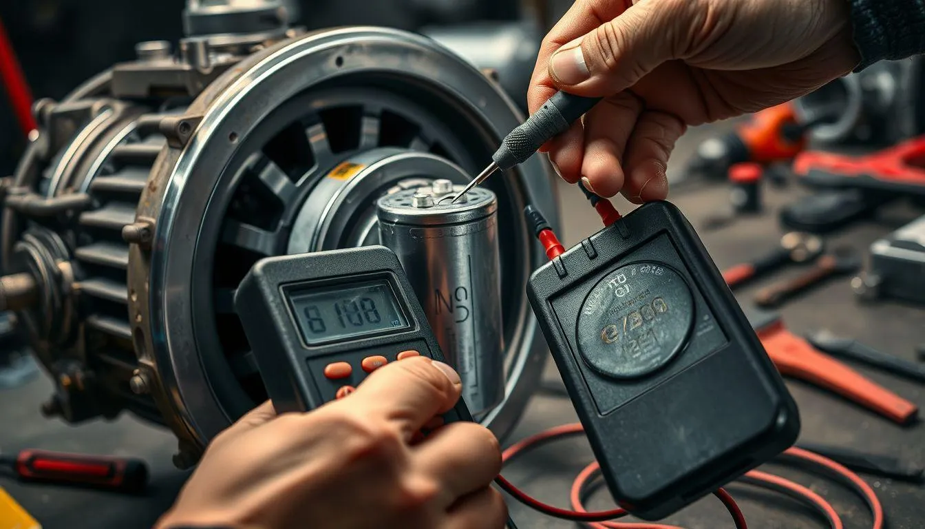 5. Cek Kapasitor Motor Mesin Cuci (c) Ilustrasi AI